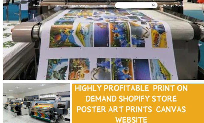 Gig Preview - Design profitable print on demand shopify store posters art print canvas website