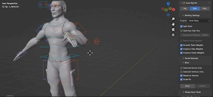 Gig Preview - Auto pro rig in blender,facial expression,skinning,blendshapes,rigify,model 3d