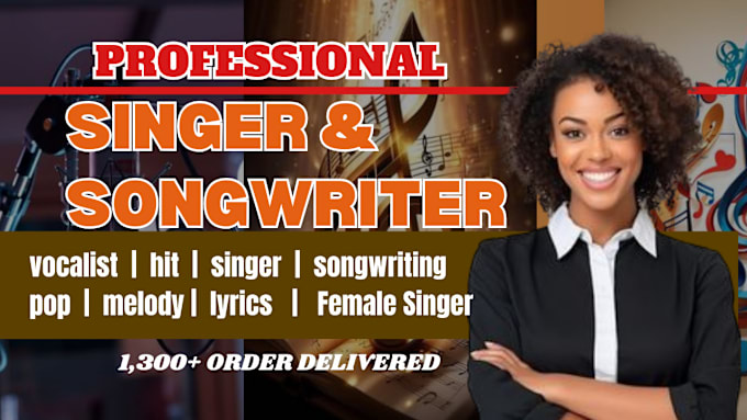 Gig Preview - Be your pro songwriter, a custom songwriter,  melody or topline for your song