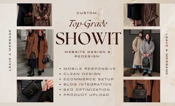 Gig Preview - Customize showit website design showit template redesign showit landing page