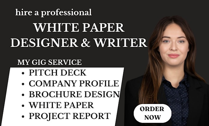 Gig Preview - Do professional white paper design company profile pitch deck brochure design