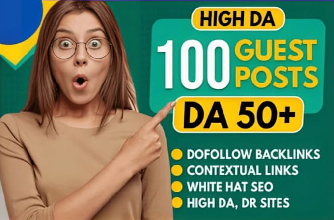 Gig Preview - Provide guest post on da 50 plus websites with seo dofollow backlinks