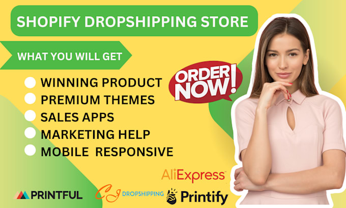 Gig Preview - Set up shopify store design and redesign shopify store