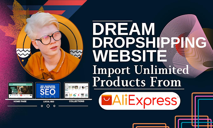 Gig Preview - Set up your aliexpress to custom web dropshipping store