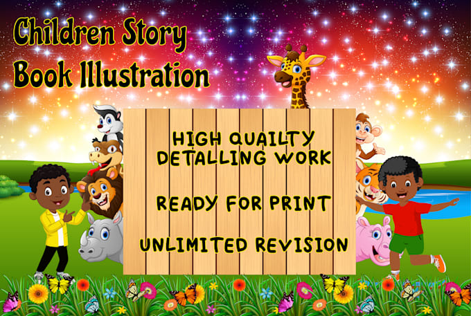 Gig Preview - Design children book illustration and cover children story book illustration