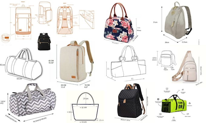 Gig Preview - Design any bag, purse ,backpack handbags, totebag, duffle bag and tech pack