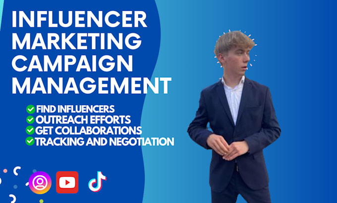 Gig Preview - Manage your influencer marketing campaign on social media