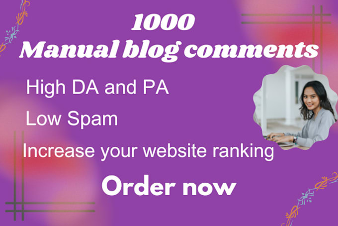 Bestseller - do manually high da blog comments link building