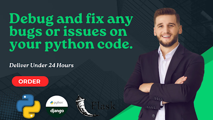 Gig Preview - Debug and fix any bugs on your python code with in 24h