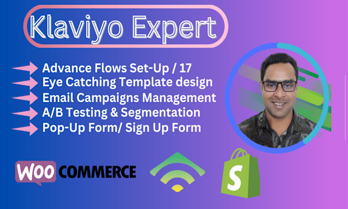 Gig Preview - Do klaviyo email marketing for shopify and woocommerce