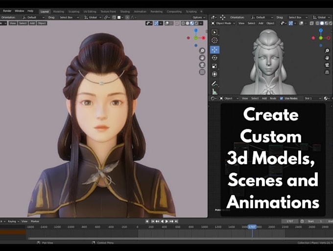 Gig Preview - Create 3d scenes, 3d models, 3d characters