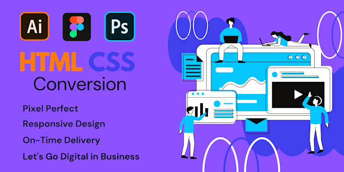 Gig Preview - Convert figma , PSD , ai to HTML CSS design conversion