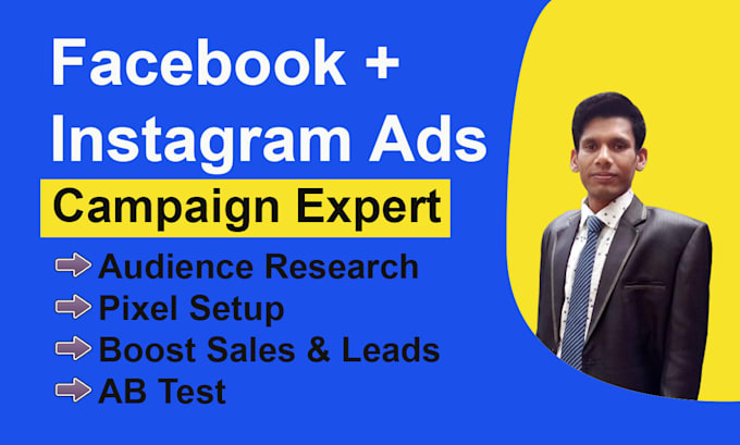 Gig Preview - Do facebook and instagram ads manager, leads collect and sales