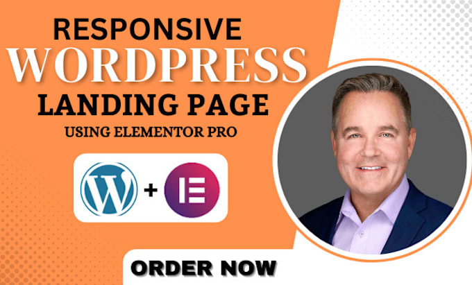 Gig Preview - Create responsive wordpress landing page design, elementor landing page with SEO