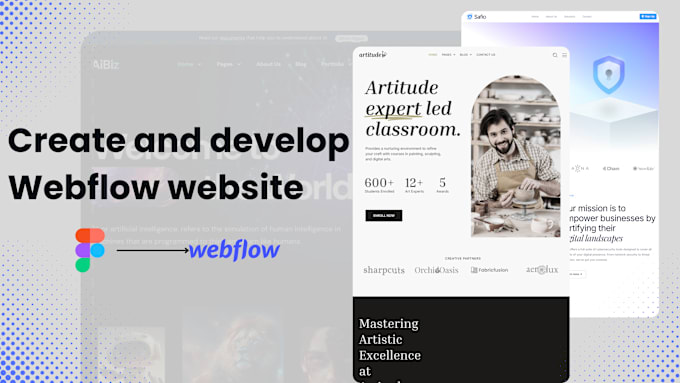 Gig Preview - Create and develop your website via webflow