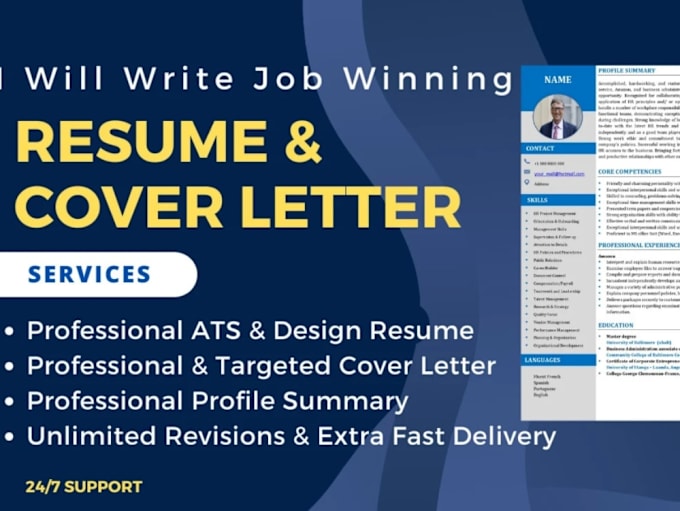 Gig Preview - Write an inspiring and motivational cover letter and resume