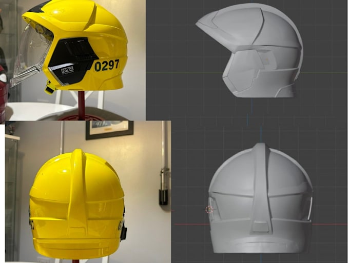 Gig Preview - Design 3d helmet, cosplay,3d head, 3d armor, 3d starwar for printing