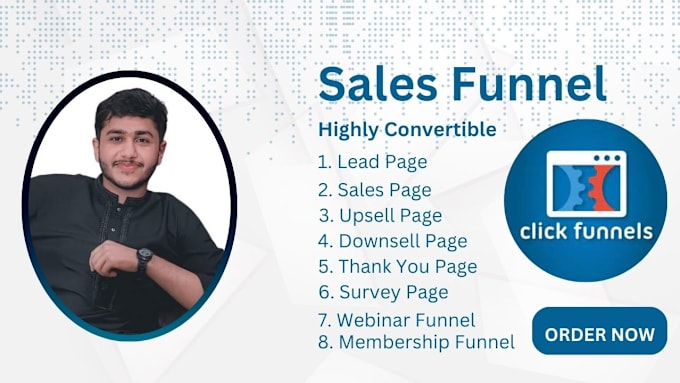 Gig Preview - Build your sales funnels in clickfunnels