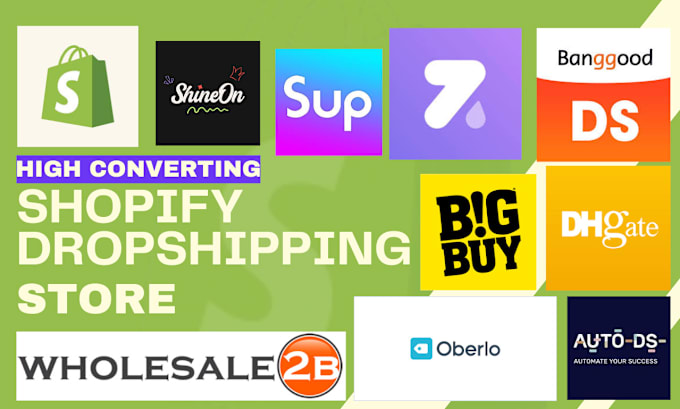 Gig Preview - Design redesign shopify dropshipping store via banggood wholesales2b supliful