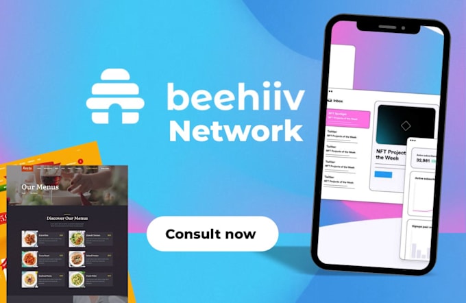 Gig Preview - Setup beehiiv newsletter design, beehive landing page, revamp beehiiv templates