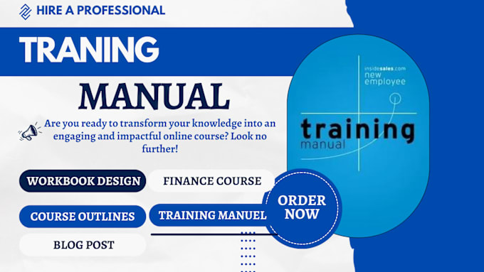 Gig Preview - Create training manual, workbook, product manual, user guide, powerpoint design