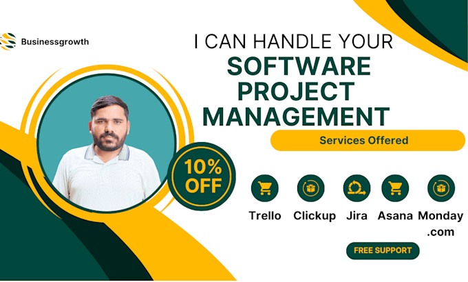 Bestseller - be your software project manager trello asana jira clickup