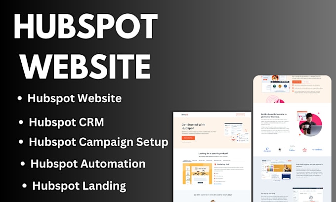 Gig Preview - Hubspot website,  hubspot landing page, hubspot crm