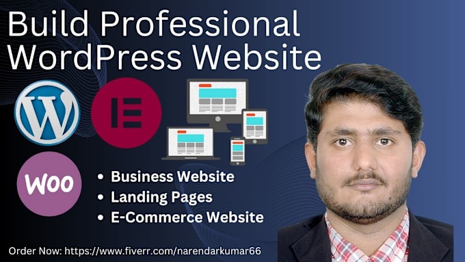 Gig Preview - Design a professional wordpress, custom and business website