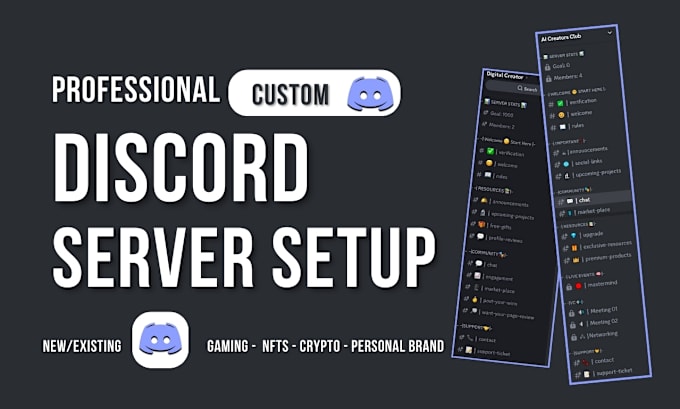 Gig Preview - Setup custom discord server for your community