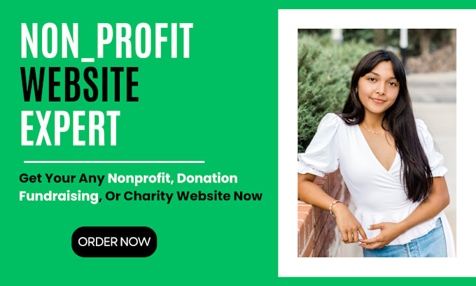 Gig Preview - Develop a nonprofit website, nonprofit website design, and custom nonprofit site