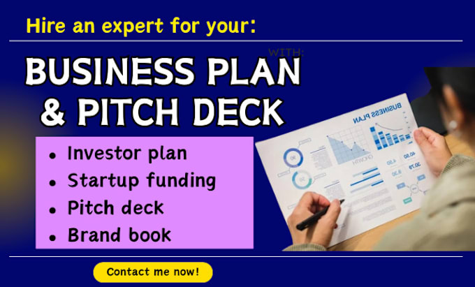 Gig Preview - Create investor ready business plan, pitch deck for startup, brand book proposal