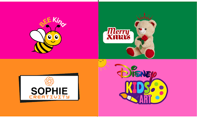 Gig Preview - Design fun colourful logo for kids children and baby brands