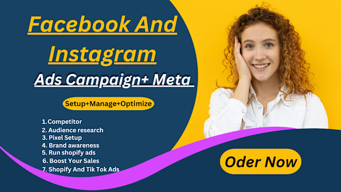 Gig Preview - Do facebook instagram ads campaign, expert meta ads manager, shopify ads