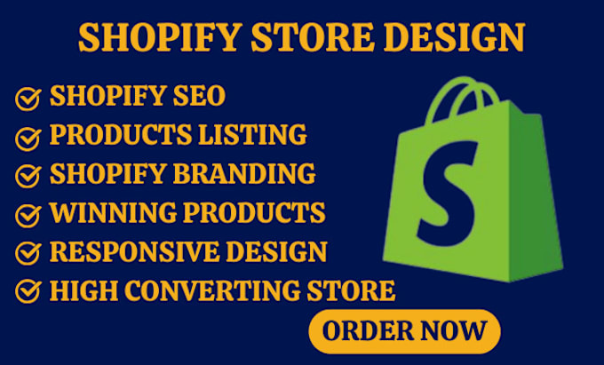 Gig Preview - Setup profitable shopify website or shopify store design