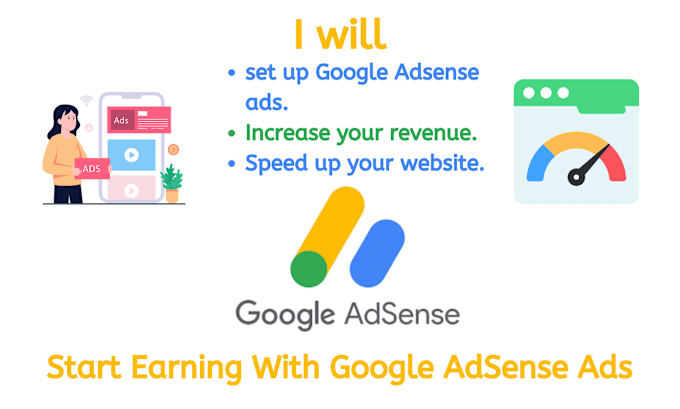 Gig Preview - Set up google adsense ads on your wordpress website