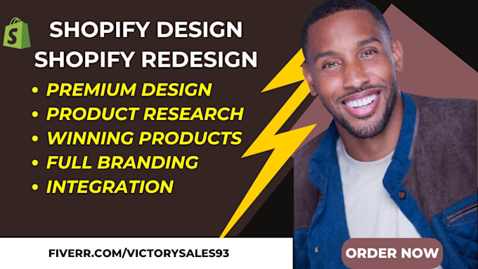 Gig Preview - Do shopify website redesign, shopify website design, shopify store design