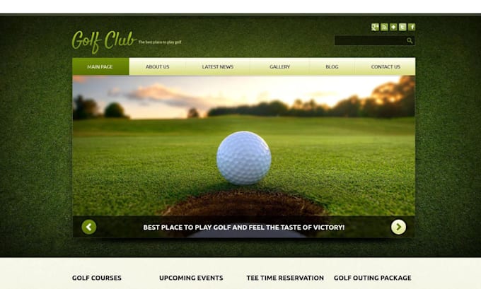 Gig Preview - Design wordpress golf website shopify golf accessories store wix golf website