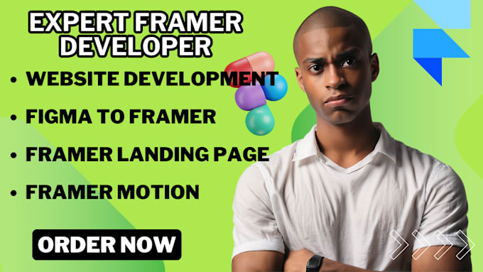 Gig Preview - Design framer website framer landing page motion figma to framer