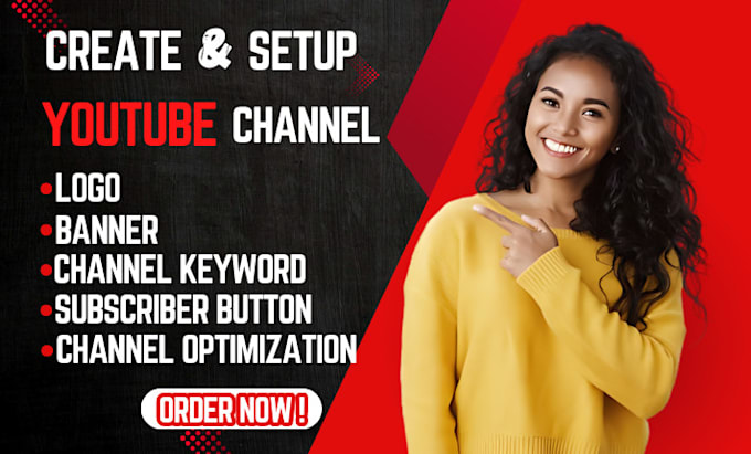 Gig Preview - Create and setup youtube channel with the logo, banner, intro and outro