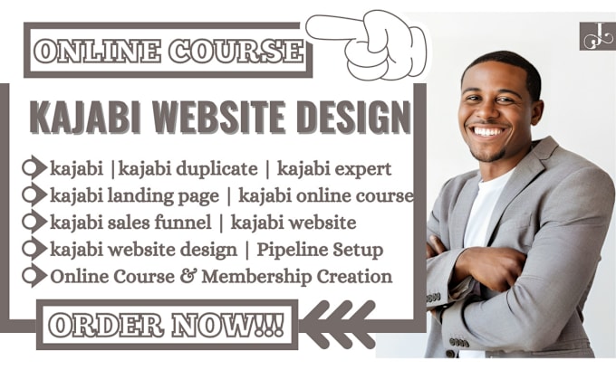 Gig Preview - Design kajabi online course, kajabi website design duplicate kajabi sales funnel