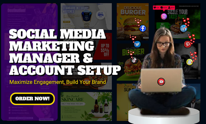 Gig Preview - Be your social media marketing manager, setup business account, fan page create