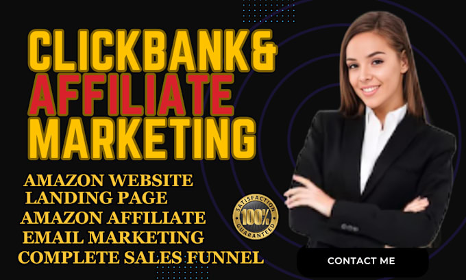 Gig Preview - Create clickbank affiliate marketing amazon sales funnel