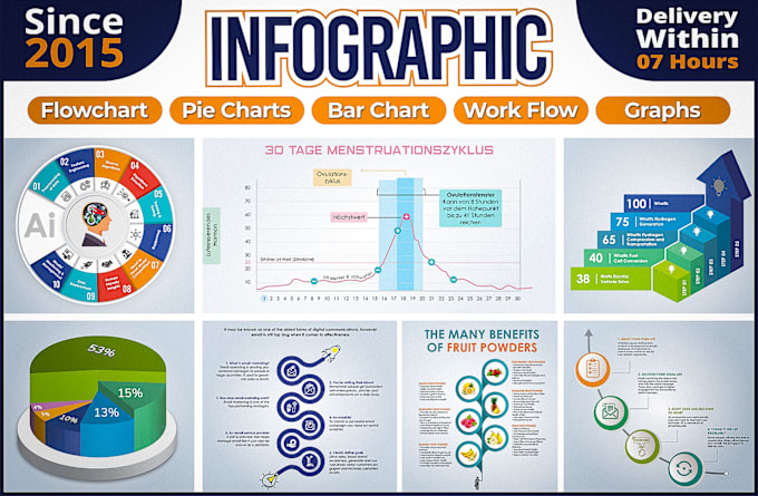 Gig Preview - Create infographic flowcharts, pie charts and roadmap design