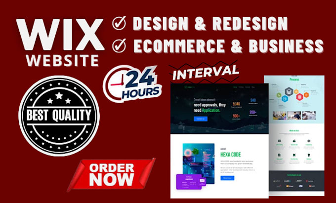 Gig Preview - Build wix ecommerce website, wix website design, wix landing page, wix website