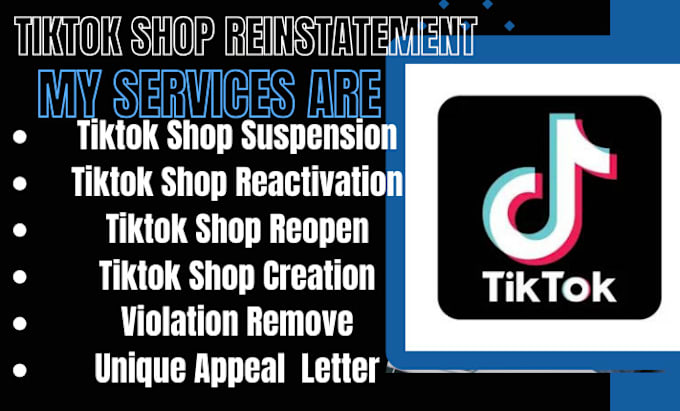 Gig Preview - Reinstate your tiktok shop , tiktok shop reinstatement and remove violations