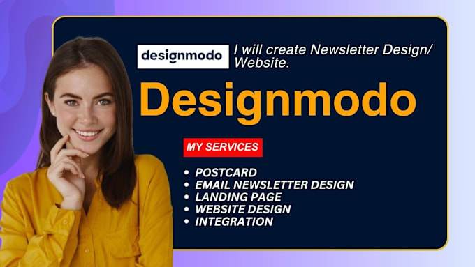 Gig Preview - Create designmodo email newsletter design and website postcard email template