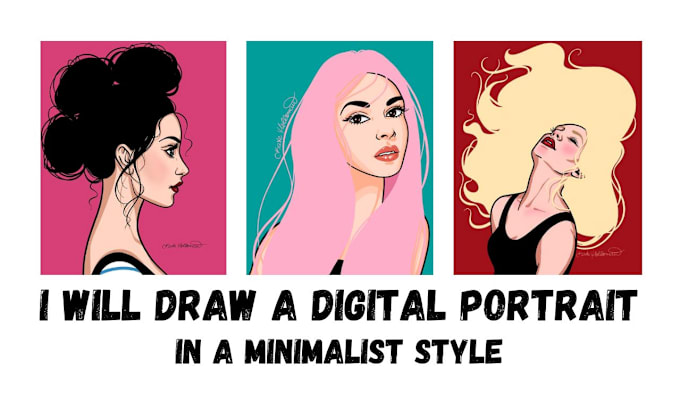 Gig Preview - Draw a digital portrait of you