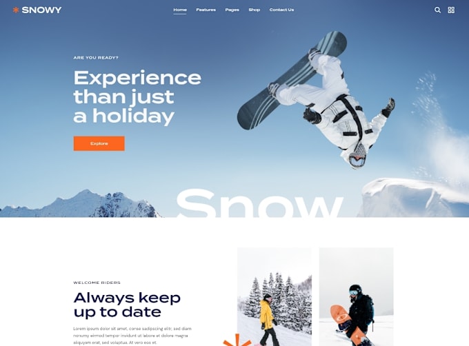 Gig Preview - Do ski resort website design