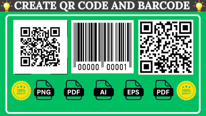 Gig Preview - Create custom barcode qr code with logo bulk qr code and url