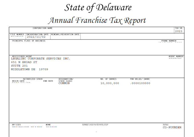 Bestseller - prepare delaware franchise tax annual report